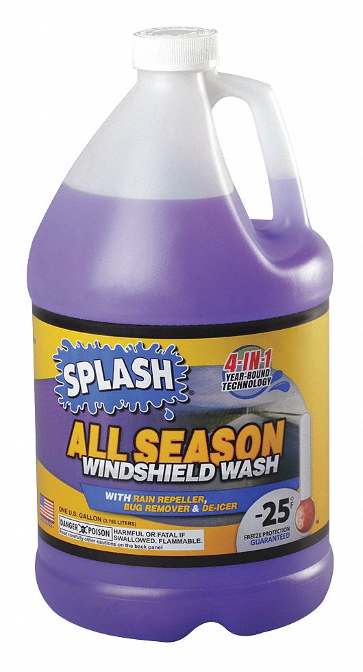 SPLASH, 1 gal Container Size, -30°F Freezing Point, Windshield Washer/De-Icer  - 2EXW6