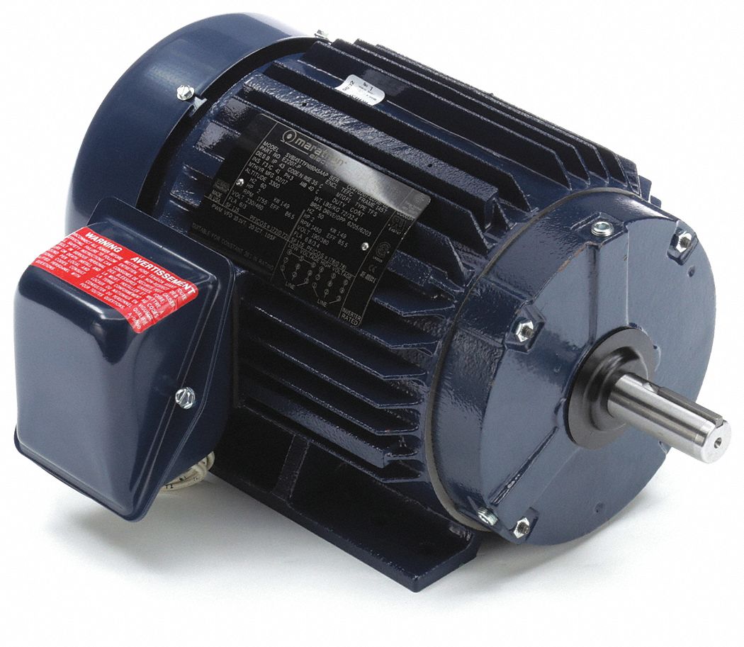 General Purpose Motor: Totally Enclosed Fan Cooled, Rigid Base Mount, 2 HP, 230/460V AC