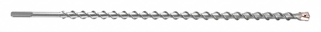 ROTARY HAMMER DRILL BIT, 1¼ IN BIT SIZE, 31 IN MAX DRILLING DEPTH, 36 IN L, SDS MAX