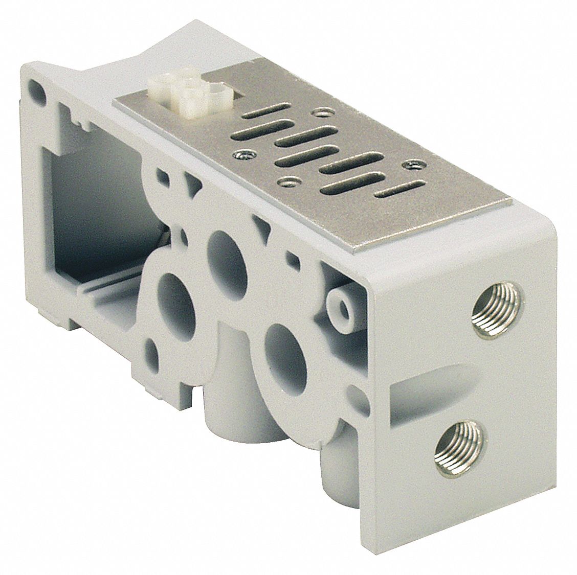 VALVE MANIFOLD BASE, DOUBLE SOLENOID/CIRCUIT BOARD, 1/4 IN (M)NPT/3/4 IN (F)NPT, ALUMINUM/NITRILE