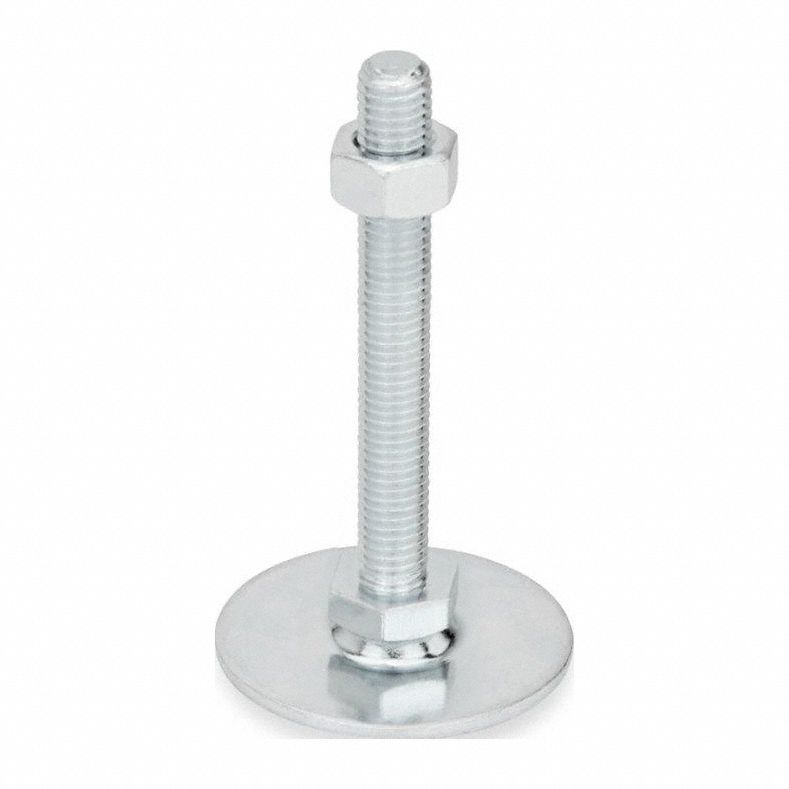 Male-End Leveling Mount: Swiveling Stud, 1/2"-13 Thread Size, 1.57 in, 1, 574 lbf Capacity