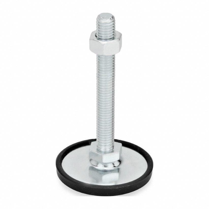 Male-End Leveling Mount: Swiveling Stud, 1/2"-13 Thread Size, 1.57 in, 1, 574 lbf Capacity