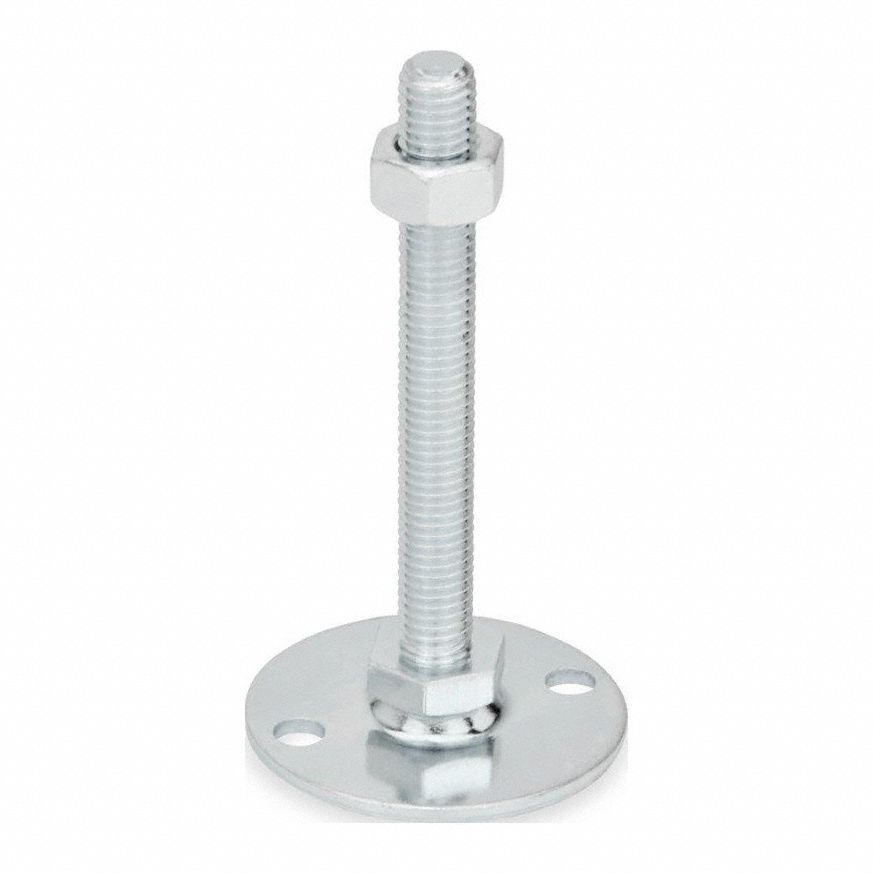 Male-End Leveling Mount: Swiveling Stud, 1/2"-13 Thread Size, 1.57 in, 1, 574 lbf Capacity