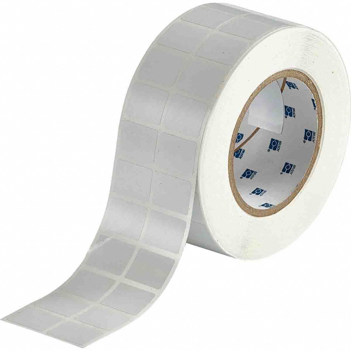 Pre-Cut Label Stock Roll: Rectangle, 3/4 in x 1 in, 3/4 in, Cryogenic Polyester, White, 5, 000 Labels