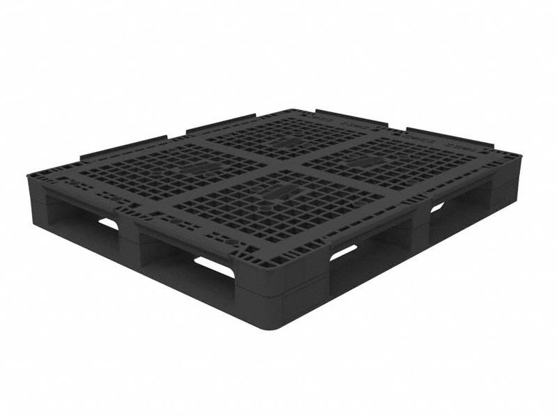 Pallet: Rackable, 48 in Overall Lg, 40 in Overall Wd, Polypropylene, 30, 000 lb Static Load Capacity