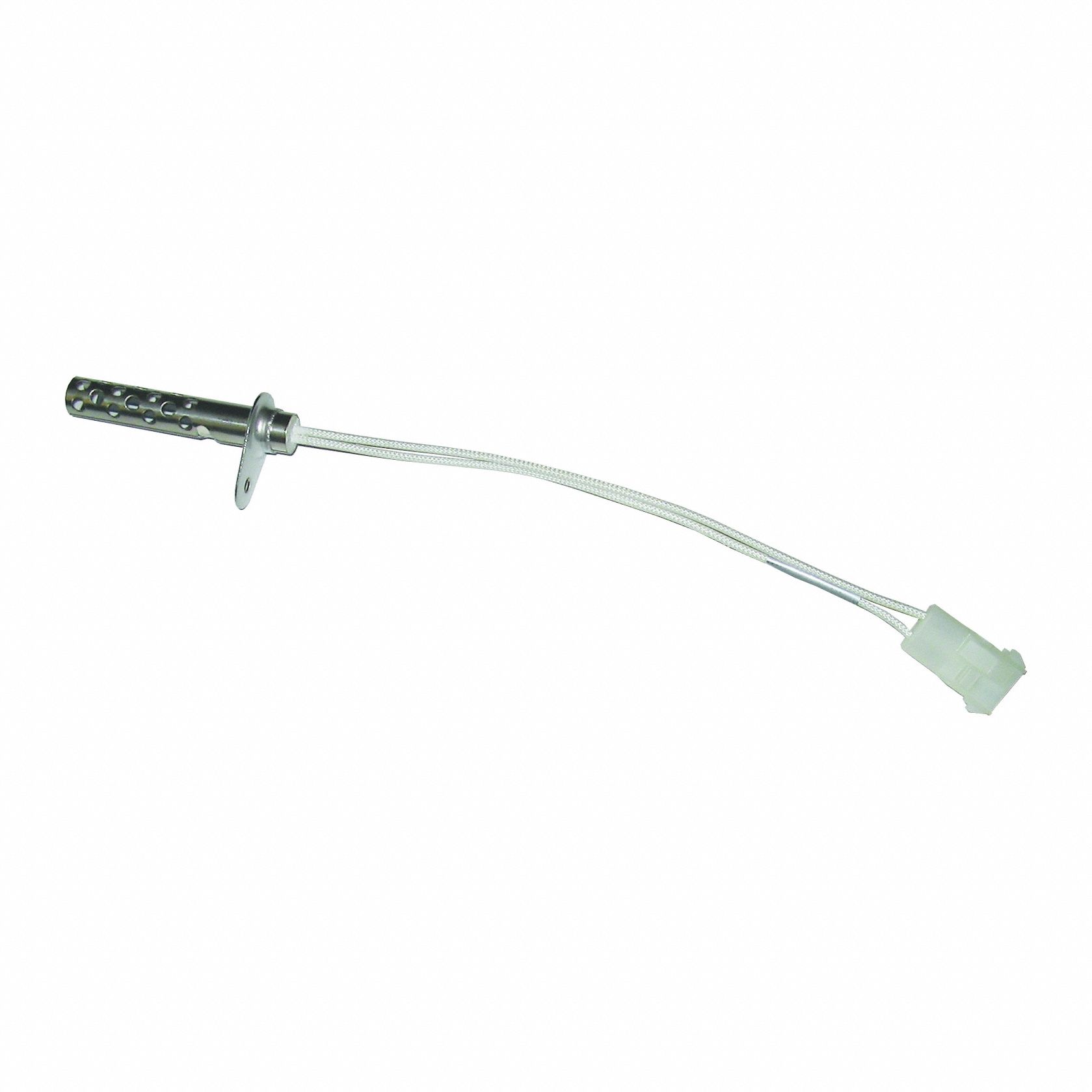 Hot Surface Igniter: Universal, Silicon Nitride, 7 1/2 in Lead Lg, 120V AC, Plug-In, Flat Round Tip