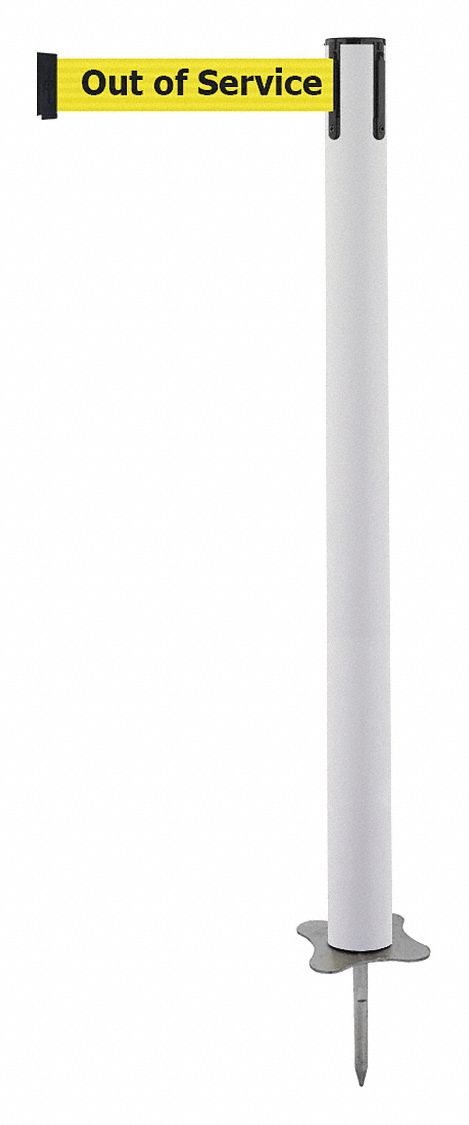 Spike Post, White Post, 43" H