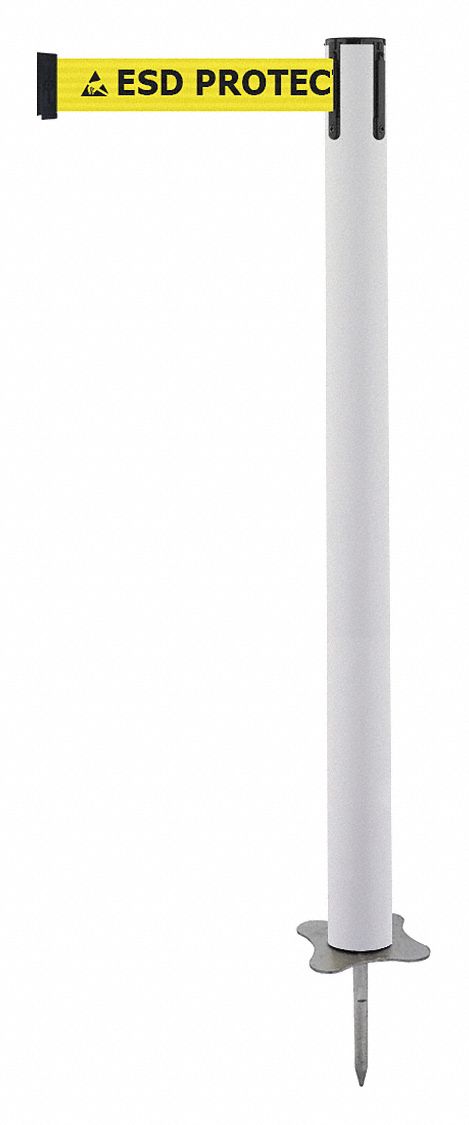 Spike Post, White Post, 43" H