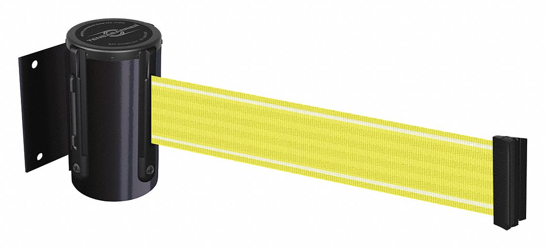 Retractable Belt Barrier, Yllw/Wht Belt