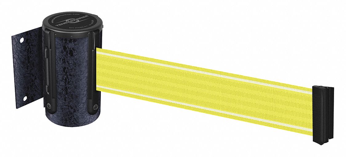 Retractable Belt Barrier, Yllw/Wht Belt