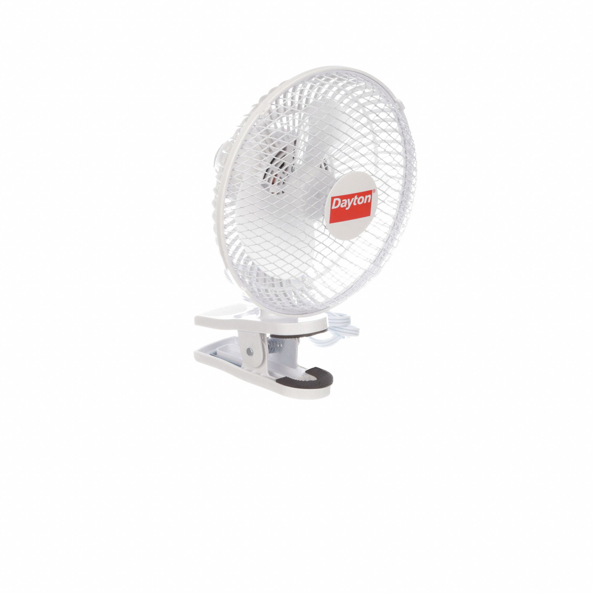 CLIP-ON FAN, 6 IN BLADE DIAN-OSCILLATING, 2 SPEEDS, 200/342 CFM, PLUG-IN