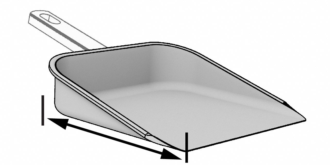 HandyPan Heavy Duty Dustpan, Gray- Large Dust Pan Made in the USA with  Tight Seal Lip to Keep Dust, Dirt, Debris In-Great for Home, Shop, Garage  Use-Stackable, Standing Dustpan for Wet or