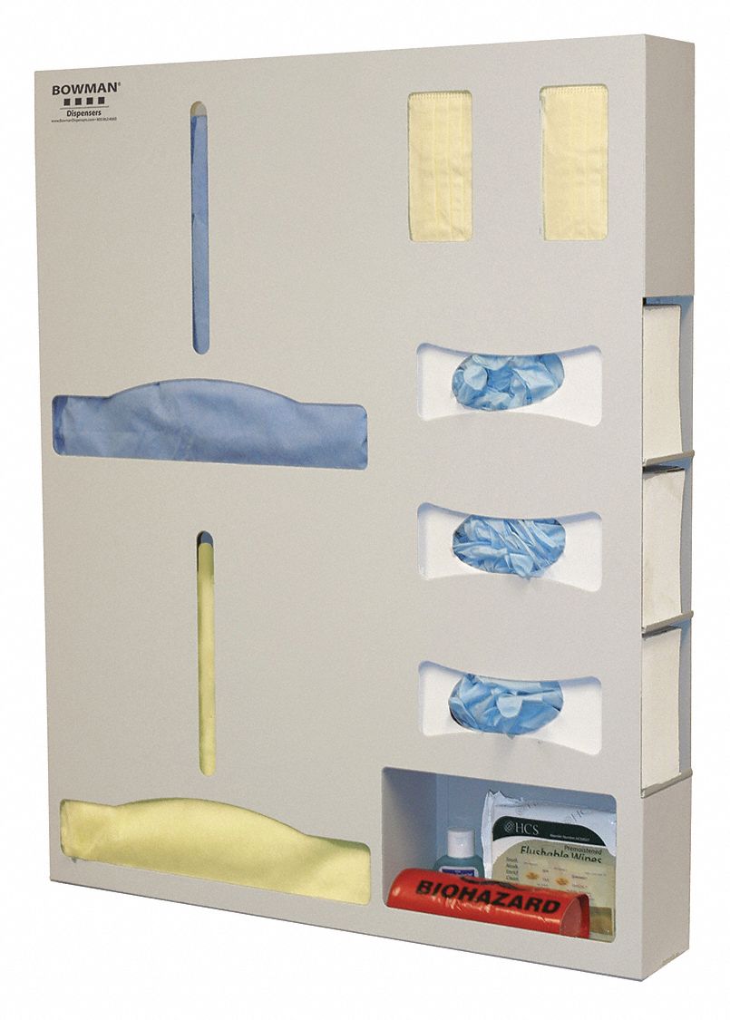 BOWMAN DISPENSERS, 8 Compartments, 30 5/8 in Overall Ht, Protection ...