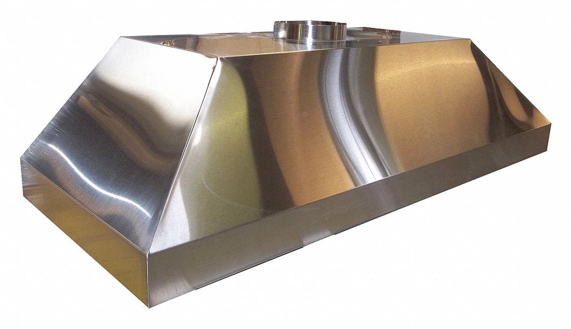 Fume Hood: Stainless Steel, 1500 CFM, Vapor Proof, 30 in Overall Dp, 6 ft Overall Wd, 0 Speeds