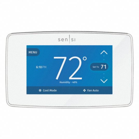 EMERSON WiFi Thermostat, Stages Cool 2, Stages Heat 4 - 410X67|1F95U ...