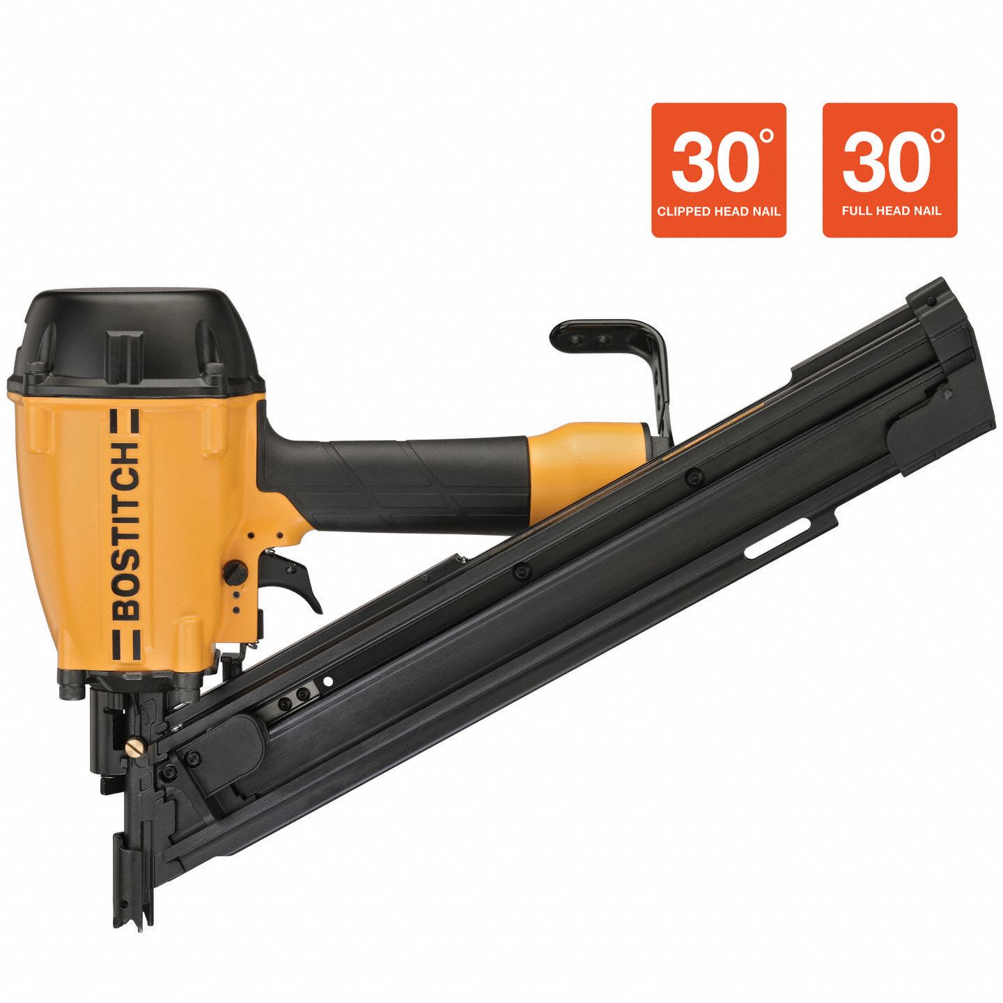 BOSTITCH Air Powered, Nail Gun, Combination Firing Mode, 70 psi 410X69BTF83PT Grainger