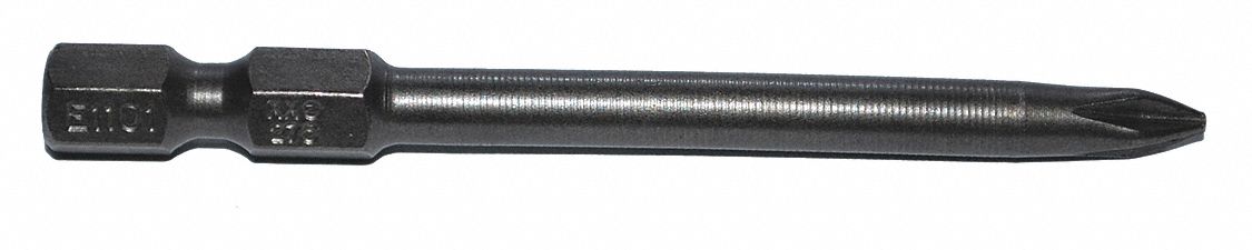 Power Bit: Power Bit, Imperial, PH1 Bit Industry Size, #1 Bit Size, Std, Hex, S2 Steel, 5 PK