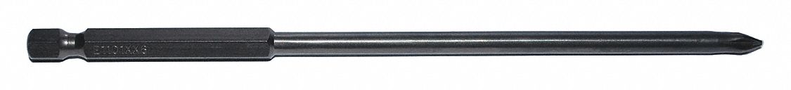 Power Bit: Power Bit, Imperial, PH1 Bit Industry Size, #1 Bit Size, Std, Hex, S2 Steel, 5 PK