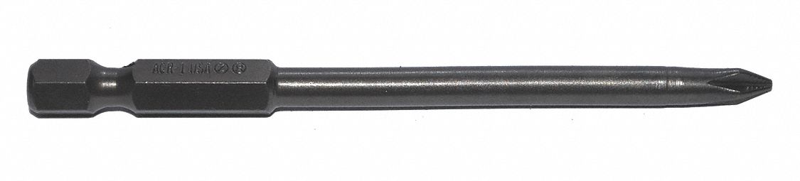 Power Bit: Power Bit, Imperial, PH1 Bit Industry Size, #1 Bit Size, ACR, Hex, S2 Steel, 5 PK