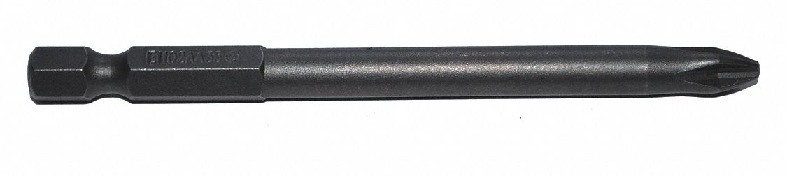 Power Bit: Power Bit, Imperial, PH2 Bit Industry Size, #2 Bit Size, Std, Hex, S2 Steel, 5 PK
