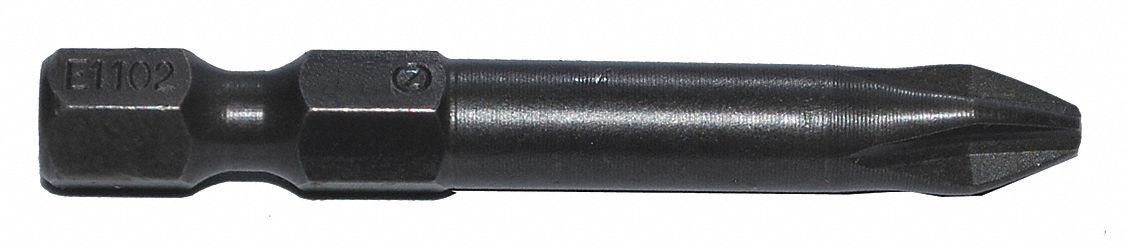 Power Bit: Power Bit, Imperial, PH2 Bit Industry Size, #2 Bit Size, Std, Hex, S2 Steel, 5 PK