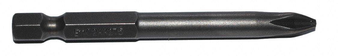 Power Bit: Power Bit, Imperial, PH2 Bit Industry Size, #2 Bit Size, Std, Hex, Power, 250 PK