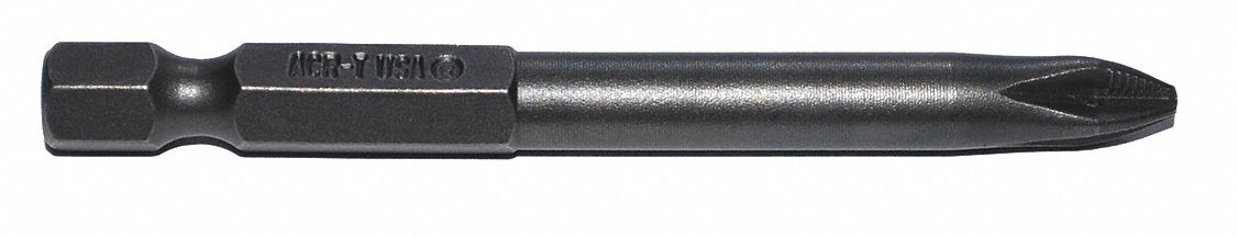 Power Bit: Power Bit, Imperial, PH2 Bit Industry Size, #2 Bit Size, ACR, Hex, S2 Steel, 5 PK