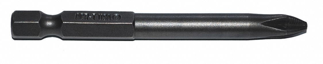 Power Bit: Power Bit, Imperial, PH2 Bit Industry Size, #2 Bit Size, ACR, Hex, S2 Steel, 5 PK