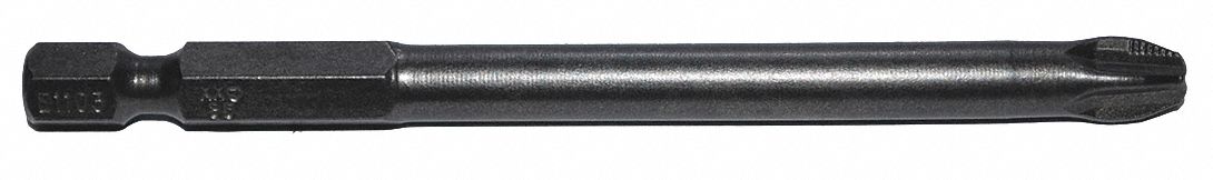 Power Bit: Power Bit, Imperial, PH3 Bit Industry Size, #3 Bit Size, Std, Hex, S2 Steel, 5 PK