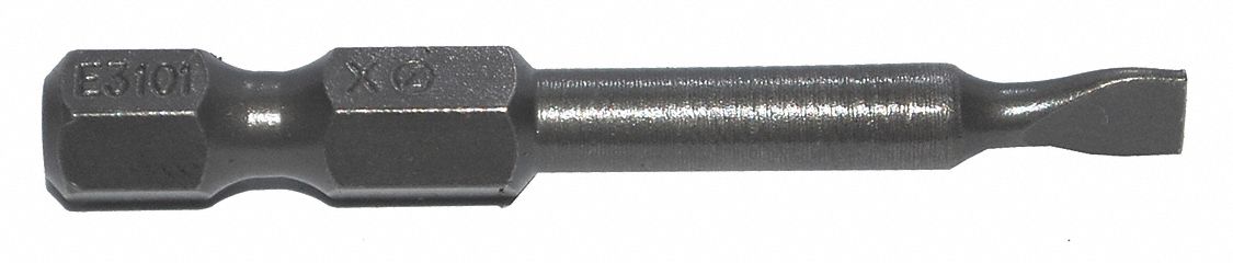 Power Bit: Power Bit, Slotted Head, Imperial, 4F-5R Bit Industry Size, Std, Hex, Power, 5 PK