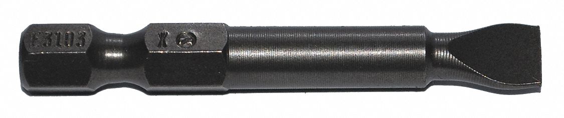 Power Bit: Power Bit, Slotted Head, Imperial, 6F-7R Bit Industry Size, Std, Hex, Power, 5 PK