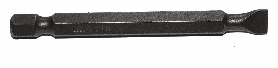 Power Bit: Power Bit, Slotted Head, Imperial, 10F-12R Bit Industry Size, Std, Hex, 5 PK