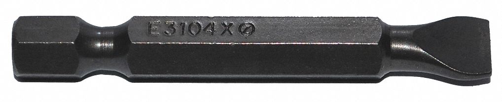 Power Bit: Power Bit, Slotted Head, Imperial, 8F-10R Bit Industry Size, Std, Hex, Power, 5 PK