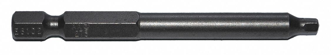 Power Bit: Power Bit, Imperial, #2 Bit Size, S2 Bit Industry Size, Std, Hex, S2 Steel, 5 PK