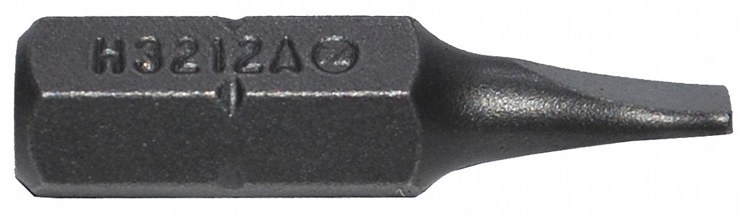 Insert Bit: Insert Bit, Slotted Head, Imperial, 6F-8R Bit Industry Size, Std, 1 in Overall Lg