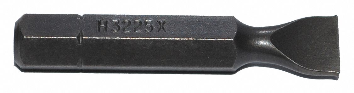 Insert Bit: Insert Bit, Slotted Head, Imperial, 12F-14R Bit Industry Size, Std, Hex, 5 PK
