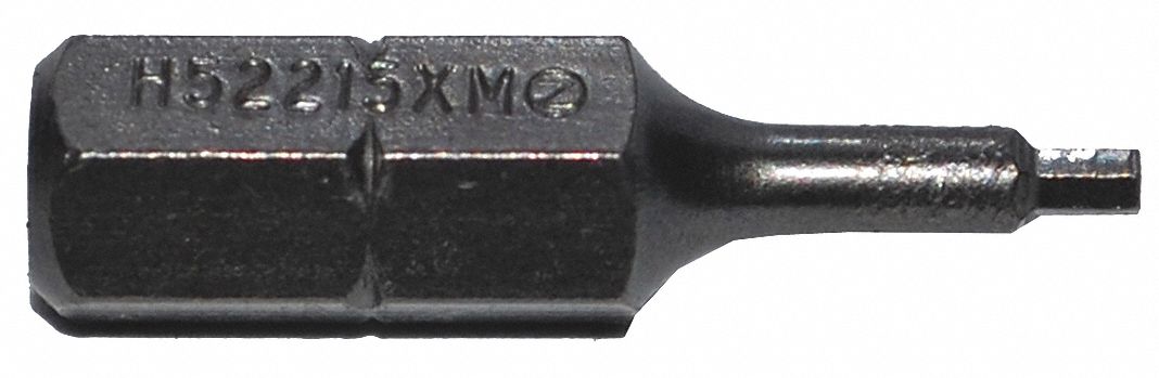 Insert Bit: Insert Bit, Metric, Hex Head, 1.5 mm Bit Industry Size, Std, Hex, S2 Steel, 5 PK