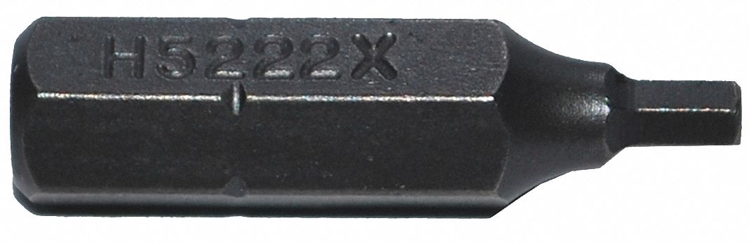 Insert Bit: Insert Bit, Imperial, Hex Head, 5/64 in Bit Industry Size, Std, Hex, Power, 5 PK