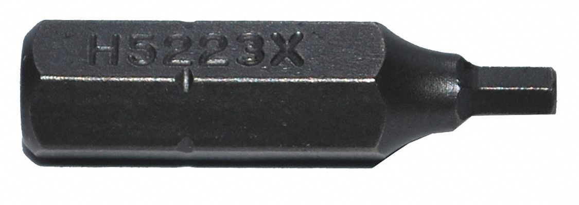 Insert Bit: Insert Bit, Imperial, Hex Head, 3/32 in Bit Industry Size, Std, Hex, Power, 5 PK