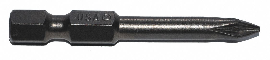 Power Bit: Insert Bit, Imperial, Pozidriv® Head, PZ1 Bit Industry Size, Std, Hex, Power, 5 PK