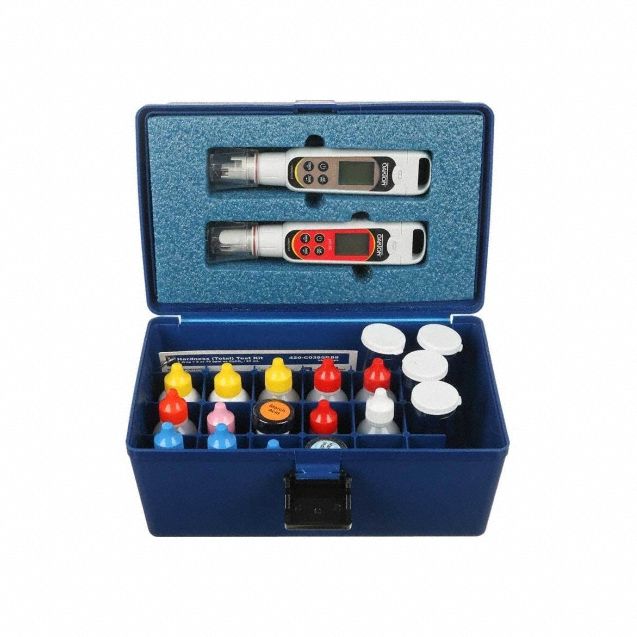 AQUAPHOENIX Water Quality Test Kit: 75 Tests, Oakton CTS Tester 50P/Oakton Ph Tester 50 (MPN BWTK200). Key specifications — Includes: Oakton CTS Tester 50P; Range: 1 drop = 10 or 50 ppm as CaCO3/25mL Alkalinity, P/T1 drop = 10 ppm as Cl/25mL Chloride1 drop = 2 or 10 ppm as CaCO3/25mL Hardness, Total & Calcium0 to 80 ppm as PO4 Orthophosphate1 drop = 2 or 10 ppm as Na2SO3/25mL Sulfite; Test Parameters: Total Hardness.
