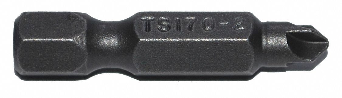 Power Bit: Power Bit, Imperial, Torq-Set Head, #2 Bit Industry Size, Std, Hex, S2 Steel, 5 PK