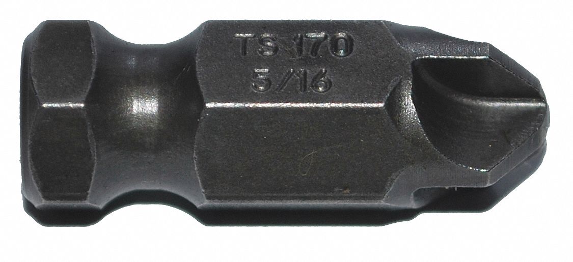 ZEPHYR 9/16 in, TorqSet, Power Bit, 5/8 in Hex Shank Size, PK 5