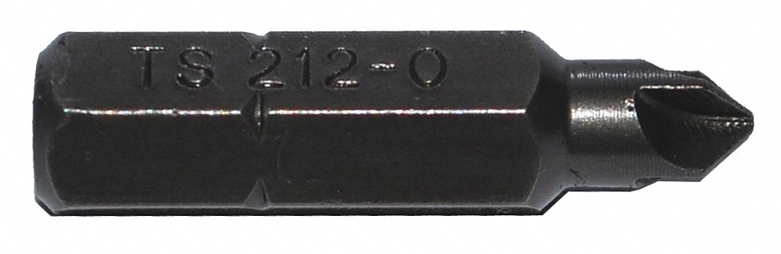 Power Bit: Insert Bit, Imperial, Torq-Set Head, #0 Bit Industry Size, Std, Hex, Power, 5 PK