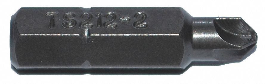 Power Bit: Insert Bit, Imperial, Torq-Set Head, #2 Bit Industry Size, Std, Hex, Power, 5 PK