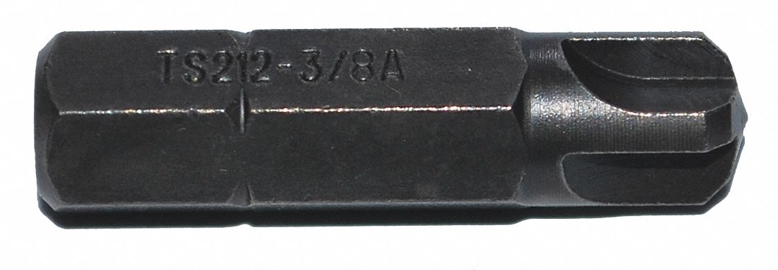 Power Bit: Insert Bit, Imperial, Torq-Set Head, 3/8 in Bit Industry Size, Std, Hex, 5 PK