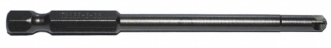 Power Bit: Power Bit, Imperial, Torq-Set Head, #6 Bit Industry Size, Std, Hex, S2 Steel, 5 PK