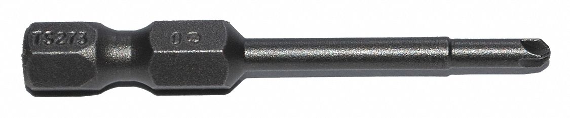 Power Bit: Power Bit, Imperial, Torq-Set Head, #0 Bit Industry Size, Std, Hex, S2 Steel, 5 PK