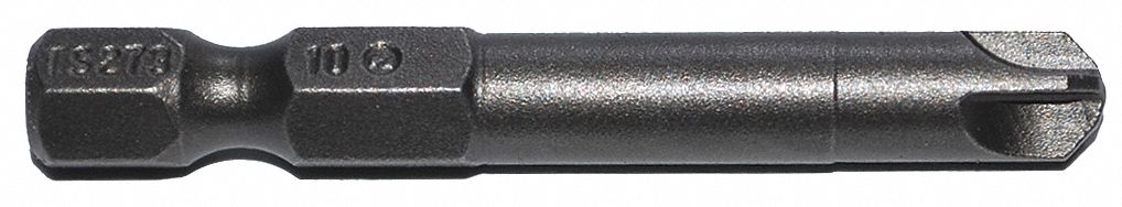 Power Bit: Power Bit, Imperial, Torq-Set Head, #10 Bit Industry Size, Std, Hex, Power, 5 PK