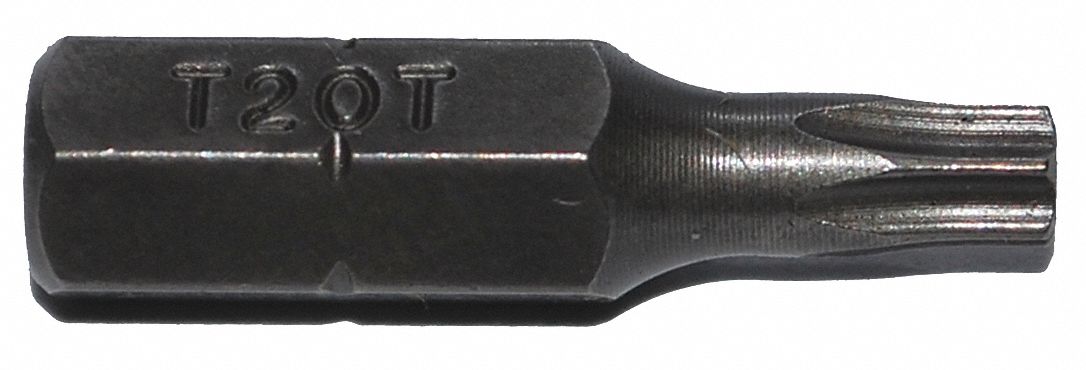 Insert Bit: Insert Bit, Imperial, Security Torx® Head, TR20 Bit Industry Size, Security, 5 PK